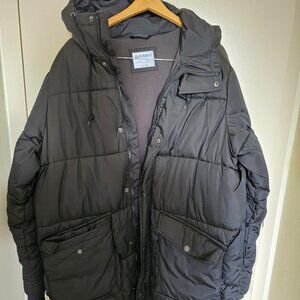 Black Puffer Trench Coat